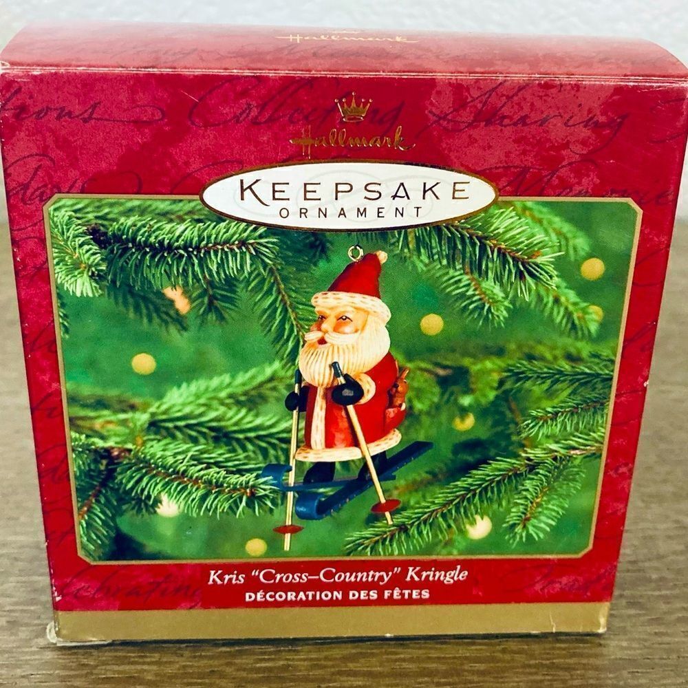 Hallmark Kris Cross-Country Kringle Ski Santa Vintage Christmas Ornament